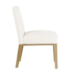 Chaise de salle à manger Chameau / Blanc / Gris – Siège unique