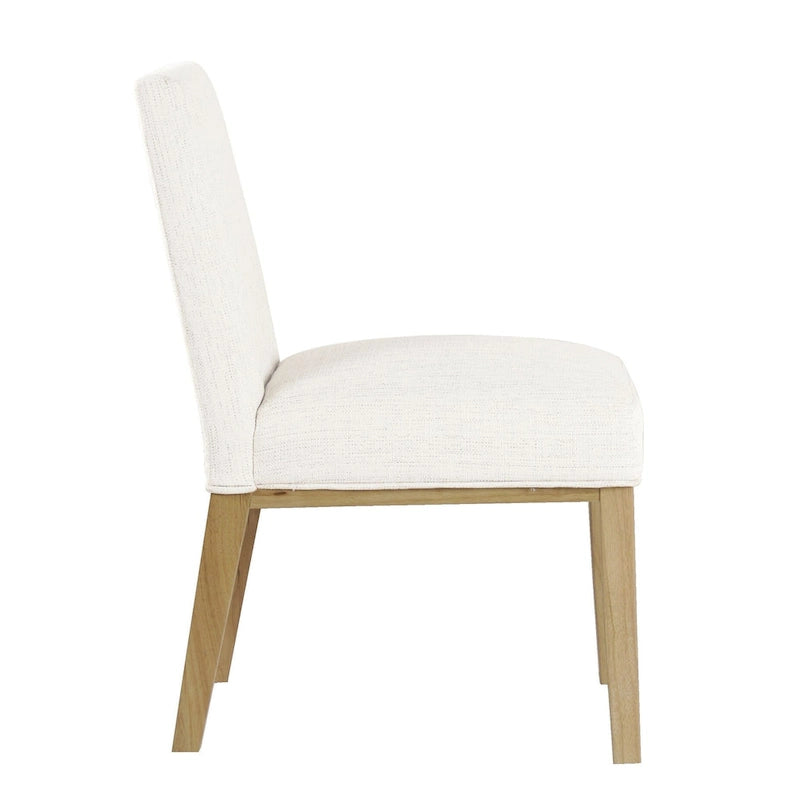 Chaise de salle à manger Chameau / Blanc / Gris – Siège unique