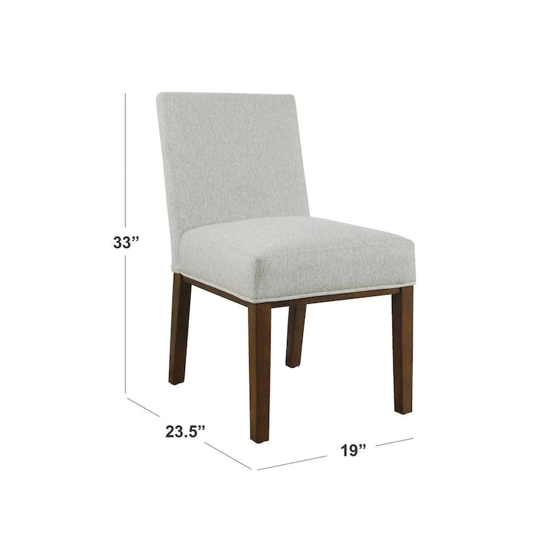 Chaise de salle à manger Chameau / Blanc / Gris – Siège unique