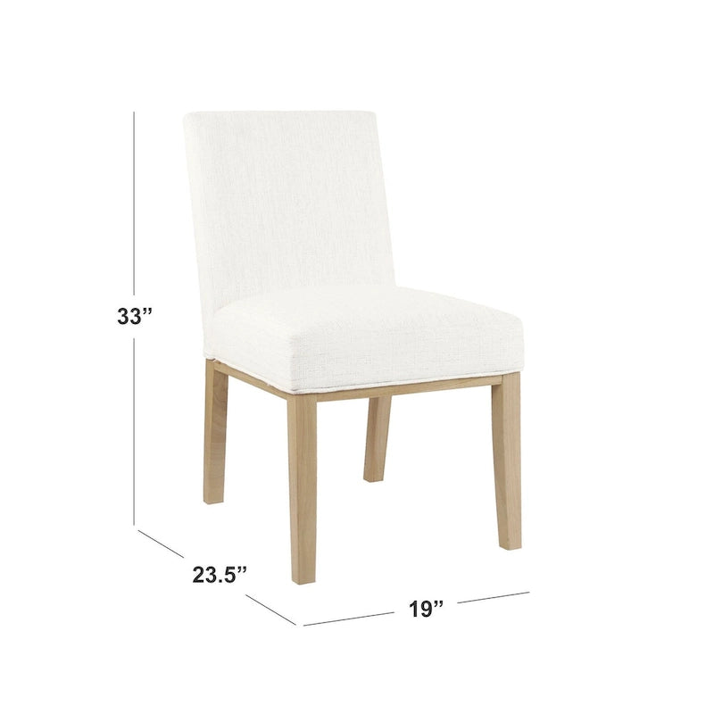 Chaise de salle à manger Chameau / Blanc / Gris – Siège unique