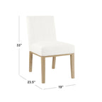 Chaise de salle à manger Chameau / Blanc / Gris – Siège unique