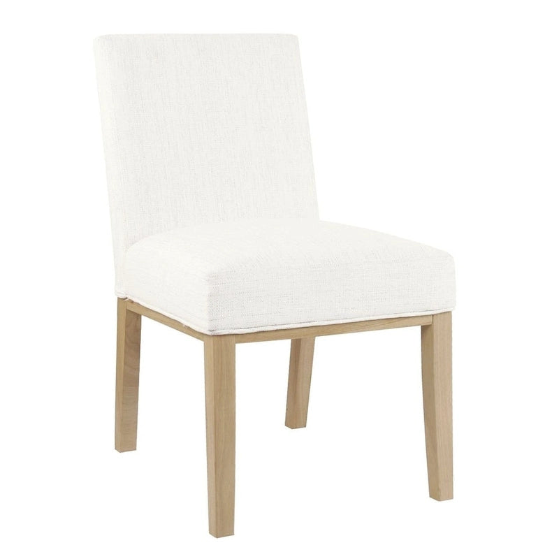 Chaise de salle à manger Chameau / Blanc / Gris – Siège unique