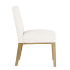 Chaise de salle à manger Chameau / Blanc / Gris – Siège unique