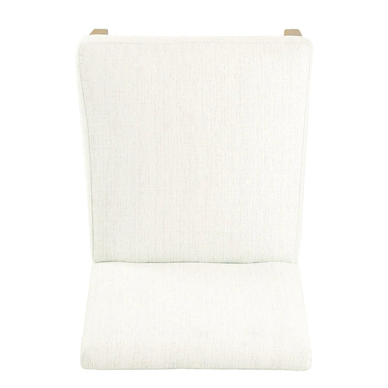 Chaise de salle à manger Chameau / Blanc / Gris – Siège unique