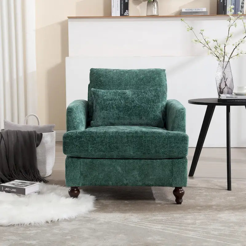 Fauteuil d'appoint Boucle orange/gris/beige/vert/bordeaux/noir, une place, cadre en bois