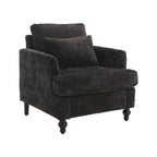 Fauteuil accent en tissu bouclé Orange / Gris / Beige / Vert / Bordeaux / Noir, une place, cadre en bois