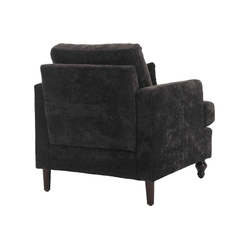 Fauteuil accent en tissu bouclé Orange / Gris / Beige / Vert / Bordeaux / Noir, une place, cadre en bois