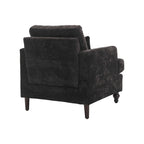 Fauteuil accent en tissu bouclé Orange / Gris / Beige / Vert / Bordeaux / Noir, une place, cadre en bois