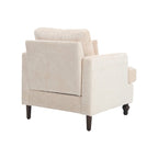 Fauteuil accent en tissu bouclé Orange / Gris / Beige / Vert / Bordeaux / Noir, une place, cadre en bois