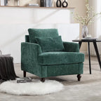 Fauteuil accent en tissu bouclé Orange / Gris / Beige / Vert / Bordeaux / Noir, une place, cadre en bois