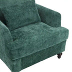 Fauteuil accent en tissu bouclé Orange / Gris / Beige / Vert / Bordeaux / Noir, une place, cadre en bois