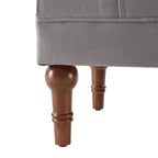 Banc capitonné en velours gris/beige/bleu/rose, une place