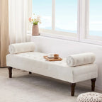 Banc capitonné en velours gris/beige/bleu/rose, une place