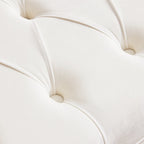 Banc capitonné en velours gris/beige/bleu/rose, une place