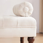 Banc capitonné en velours gris/beige/bleu/rose, une place