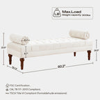 Banc capitonné en velours gris/beige/bleu/rose, une place