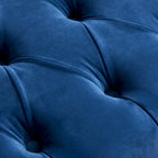 Banc capitonné en velours gris/beige/bleu/rose, une place