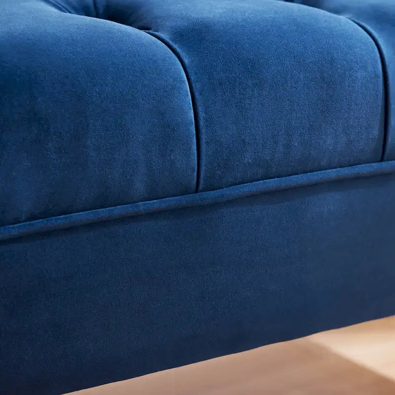 Banc capitonné en velours gris/beige/bleu/rose, une place
