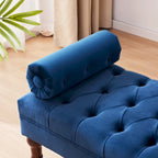 Banc capitonné en velours gris/beige/bleu/rose, une place