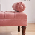 Banc capitonné en velours gris/beige/bleu/rose, une place