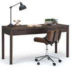 Noyer chaud / Noyer de hickory / Chêne clair moyen / Blanc – Bureau contemporain en bois massif, 1 personne