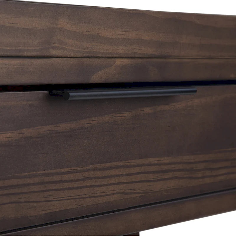 Noyer chaud / Noyer de hickory / Chêne clair moyen / Blanc – Bureau contemporain en bois massif, 1 personne