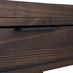 Noyer chaud / Noyer de hickory / Chêne clair moyen / Blanc – Bureau contemporain en bois massif, 1 personne