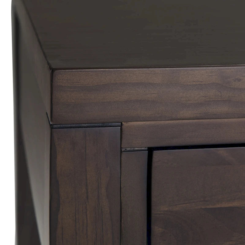 Noyer chaud / Noyer de hickory / Chêne clair moyen / Blanc – Bureau contemporain en bois massif, 1 personne