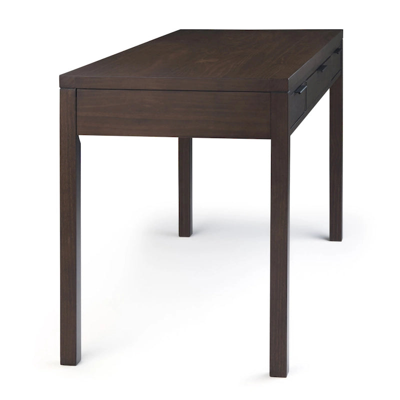 Noyer chaud / Noyer de hickory / Chêne clair moyen / Blanc – Bureau contemporain en bois massif, 1 personne