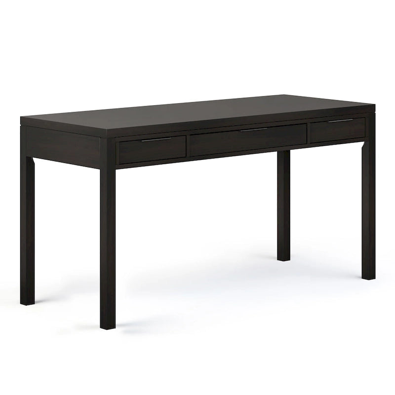 Noyer chaud / Noyer de hickory / Chêne clair moyen / Blanc – Bureau contemporain en bois massif, 1 personne