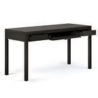 Noyer chaud / Noyer de hickory / Chêne clair moyen / Blanc – Bureau contemporain en bois massif, 1 personne