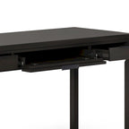 Noyer chaud / Noyer de hickory / Chêne clair moyen / Blanc – Bureau contemporain en bois massif, 1 personne