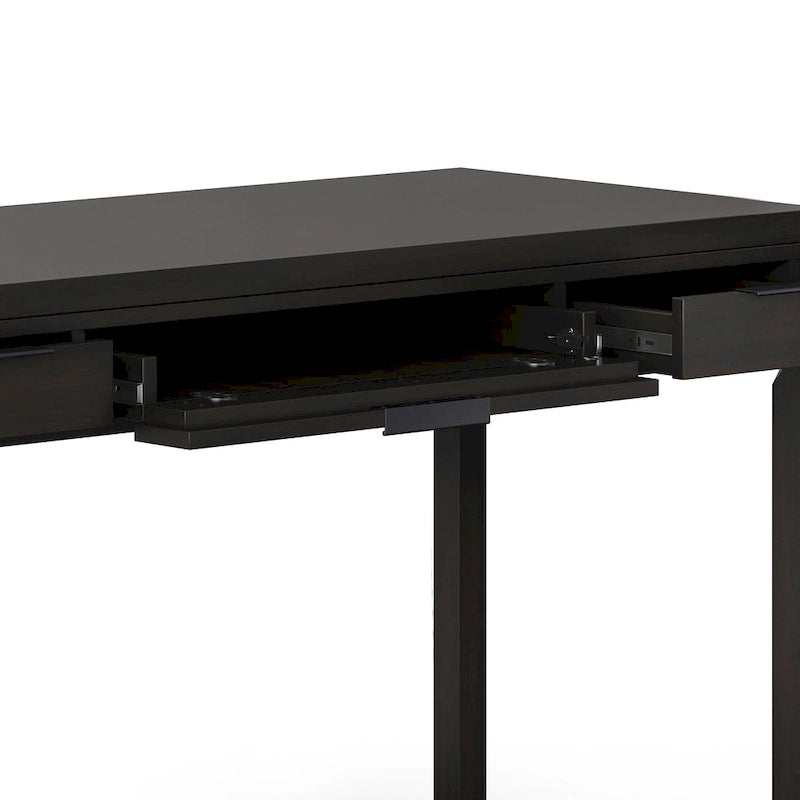 Noyer chaud / Noyer de hickory / Chêne clair moyen / Blanc – Bureau contemporain en bois massif, 1 personne