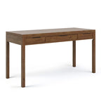 Noyer chaud / Noyer de hickory / Chêne clair moyen / Blanc – Bureau contemporain en bois massif, 1 personne