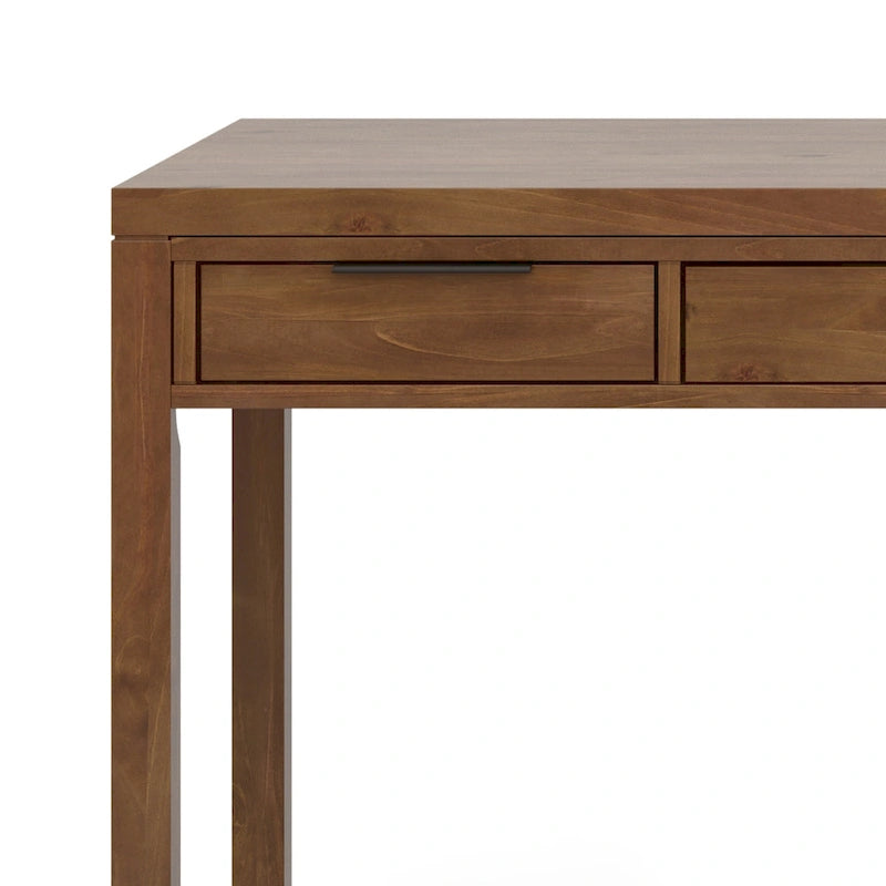 Noyer chaud / Noyer de hickory / Chêne clair moyen / Blanc – Bureau contemporain en bois massif, 1 personne