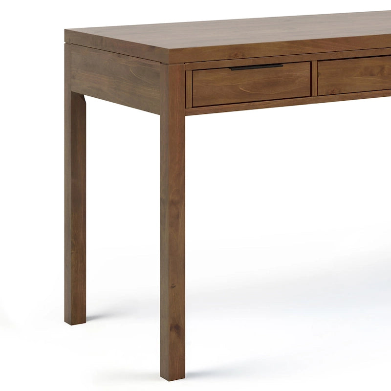 Noyer chaud / Noyer de hickory / Chêne clair moyen / Blanc – Bureau contemporain en bois massif, 1 personne