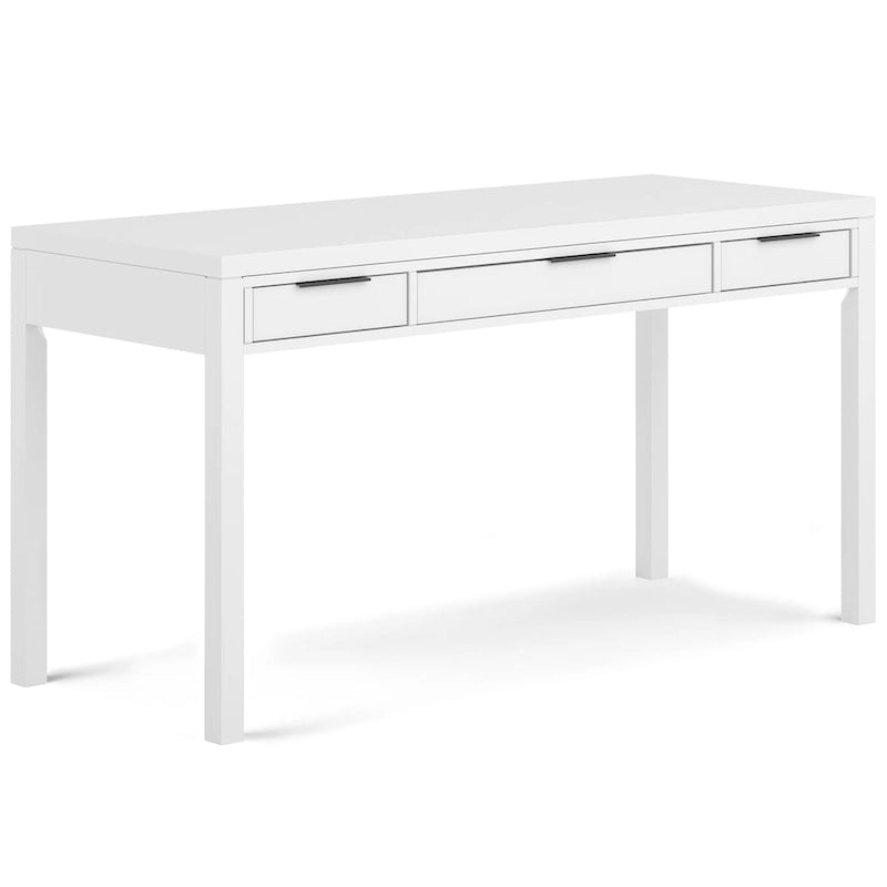 Noyer chaud / Noyer de hickory / Chêne clair moyen / Blanc – Bureau contemporain en bois massif, 1 personne