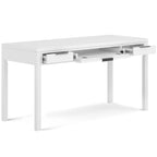 Noyer chaud / Noyer de hickory / Chêne clair moyen / Blanc – Bureau contemporain en bois massif, 1 personne