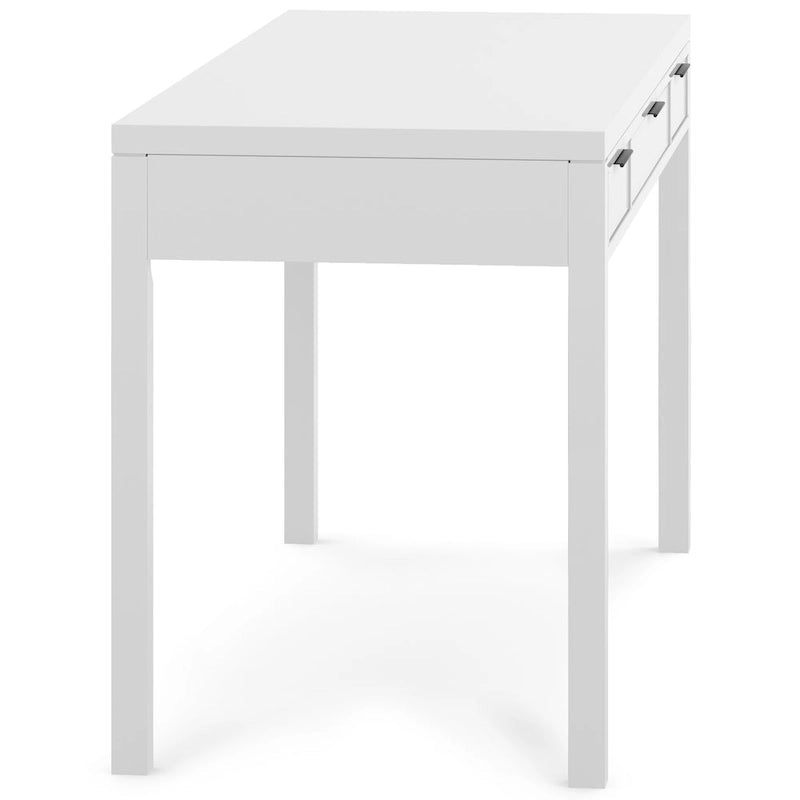 Noyer chaud / Noyer de hickory / Chêne clair moyen / Blanc – Bureau contemporain en bois massif, 1 personne