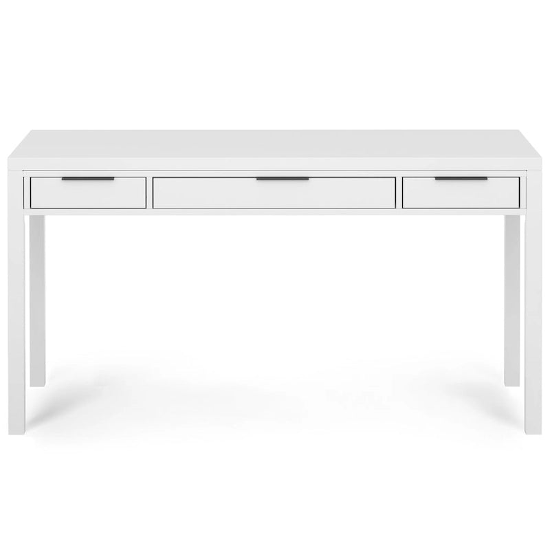 Noyer chaud / Noyer de hickory / Chêne clair moyen / Blanc – Bureau contemporain en bois massif, 1 personne