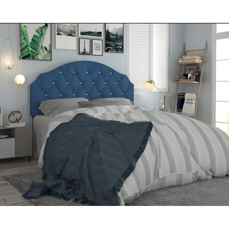 Tête de lit capitonnée en velours, bleu/noir/rose/gris argenté, simple/double/grand lit/très grand lit, 1 personne