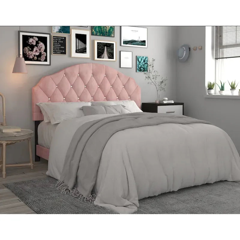 Tête de lit capitonnée en velours, bleu/noir/rose/gris argenté, simple/double/grand lit/très grand lit, 1 personne