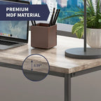 Bureau d'angle en L avec tiroirs, bois véritable / marron foncé, 2 personnes