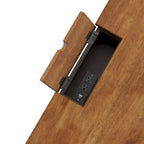 Bureau antique 1 tiroir avec station de charge USB, Individuel, Noir antique / Gris / Blanc