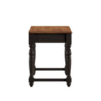 Bureau antique 1 tiroir avec station de charge USB, Individuel, Noir antique / Gris / Blanc