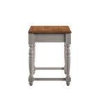Bureau antique 1 tiroir avec station de charge USB, Individuel, Noir antique / Gris / Blanc