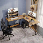 Bureau de jeu en forme de L Homall, bureau d'angle pour ordinateur, bureau d'écriture