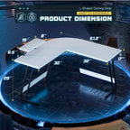 Bureau de jeu en forme de L Homall, bureau d'angle pour ordinateur, bureau d'écriture