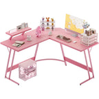 Bureau de jeu en forme de L Homall, bureau d'angle pour ordinateur, bureau d'écriture