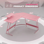 Bureau de jeu en forme de L Homall, bureau d'angle pour ordinateur, bureau d'écriture